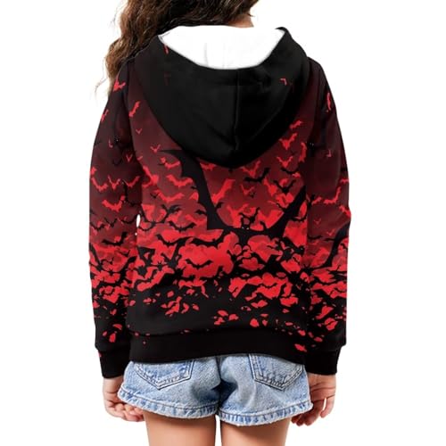 Image of Unisex Zipper Sweatshirt Boys Girls Hooded with 2 Pocket Pullover Hoodies for 6-16Y Kids