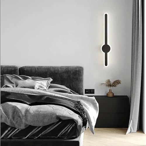 Image of Black Sword Wall Light Luxurious Acrylic Wall Lamp | Warm White LED Fixtures for Bedroom, Living, Drawing, Kids Room & Bathroom - (1 Pack)