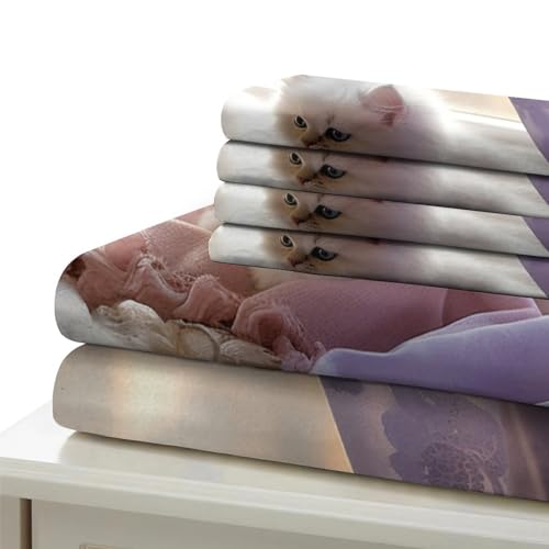 Parure chaton IOFEER lit double pour des nuits tendres pleines de douceur et de confort - 6