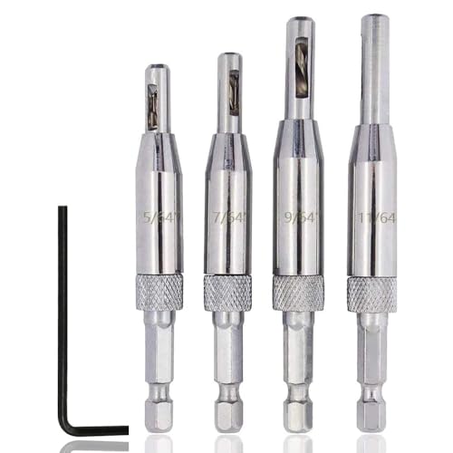 HaoTrade 4 Stück HSS Scharnierbohrer, Selbstzentrierende...
