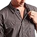 TRUEWERK Men's Cloud Work Shirt - Button Down, Lightweight, Fast-Drying, Breathable, and SPF Shirts, Deep Grey, Medium