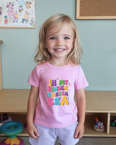 Image of First Day of Kindergarten Shirt for Girls Boys Kids Toddler 1st Day of School Shirts in My Kindergarten Era Cotton Tshirt