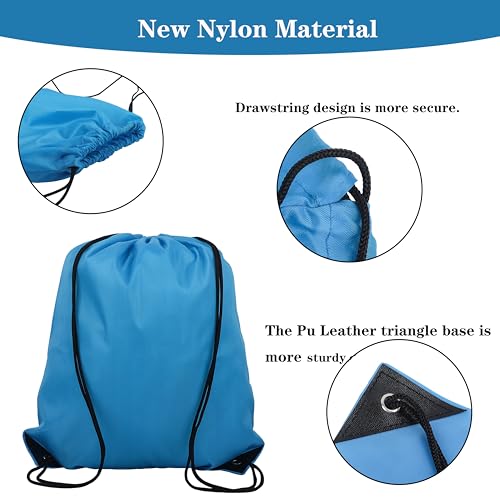 42 Pcs Drawstring Backpack Bags Sack Pack Cinch Tote Sport Storage Polyester Bag for Gym Traveling（20 Colors）4