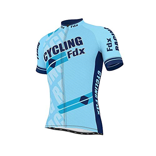 FDX Mens Pro Cycling Jersey Half Sleeve Bike Team Racing Top - Image 3
