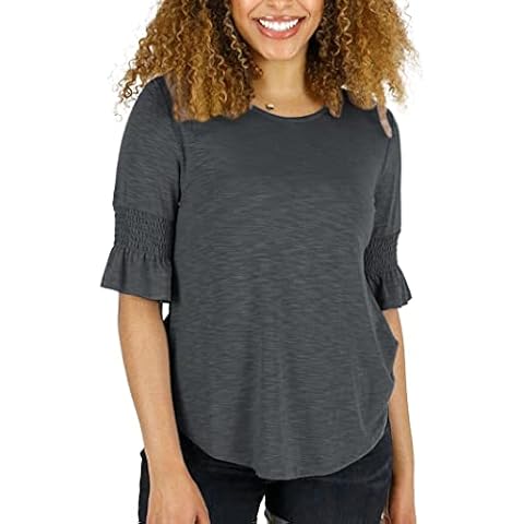 Famulily Women's Ruffle Sleeve Casual Top Cover