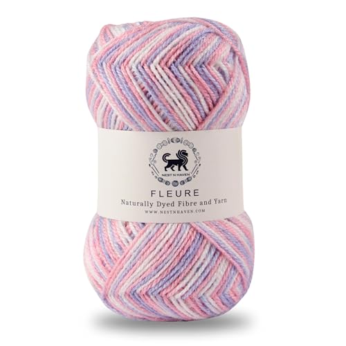 Image of Nestnhaven Acrowools Fleure Hand Knitting and Crochet Yarn. Pack of 1 Ball - 100gms. Shade no - NNHF (Multicolor14)