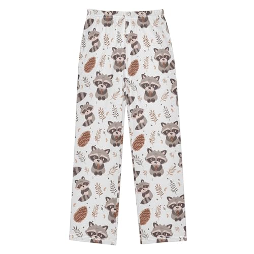 Pajama Pants Cartoon Raccoons PJ Bottoms Sleepwear Lounge Sleep Pant with Pockets