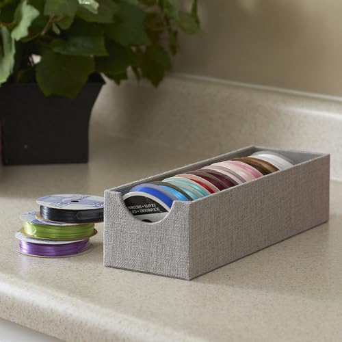 Image of Household Essentials Grey 725-1 Deep Drawer Organizer Box for Storage | 12 in x 4 in x 3.13
