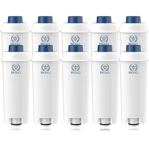 10 x Wasserfilter für DeLonghi Kaffeevollautomat DLSC002 Dinamica Magnifica S Cappuccino Primadonna S Deluxe XS Avant Eletta Cappuccino Top Plus Caffe Corso Prima Donna XS ECAM 21 22 23 ESAM ETAM Cover