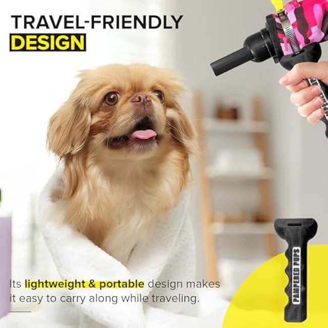 Sure Grip Dryer Handle for Dogs V3(Updated design), For Comfortable Dog Grooming | High-Quality PETG | Heat-Dissipating Design | Easy Attachment | Fits 1.5-2.5 Inch Hoses-V05G1oLr