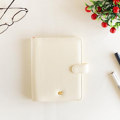 Image of NEORAH - B6 Notebook SLEEVE with SNAP Button - [ SLEEVE ONLY ]|Vegan Leather|Office Diary Holder with Penloop| 2 Front & 1 Back Pocket | 6 Card Slots |2 BookMarks - Fits any B6 Softcover -AFTERGLOW