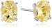 Sterling Silver Oval Citrine Earrings