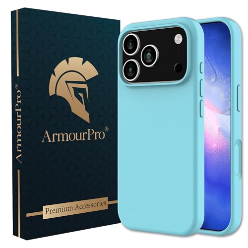 Image of ArmourPro Silicone Back Case for iPhone 17 Pro Max, Soft-Touch Case | Sky Blue