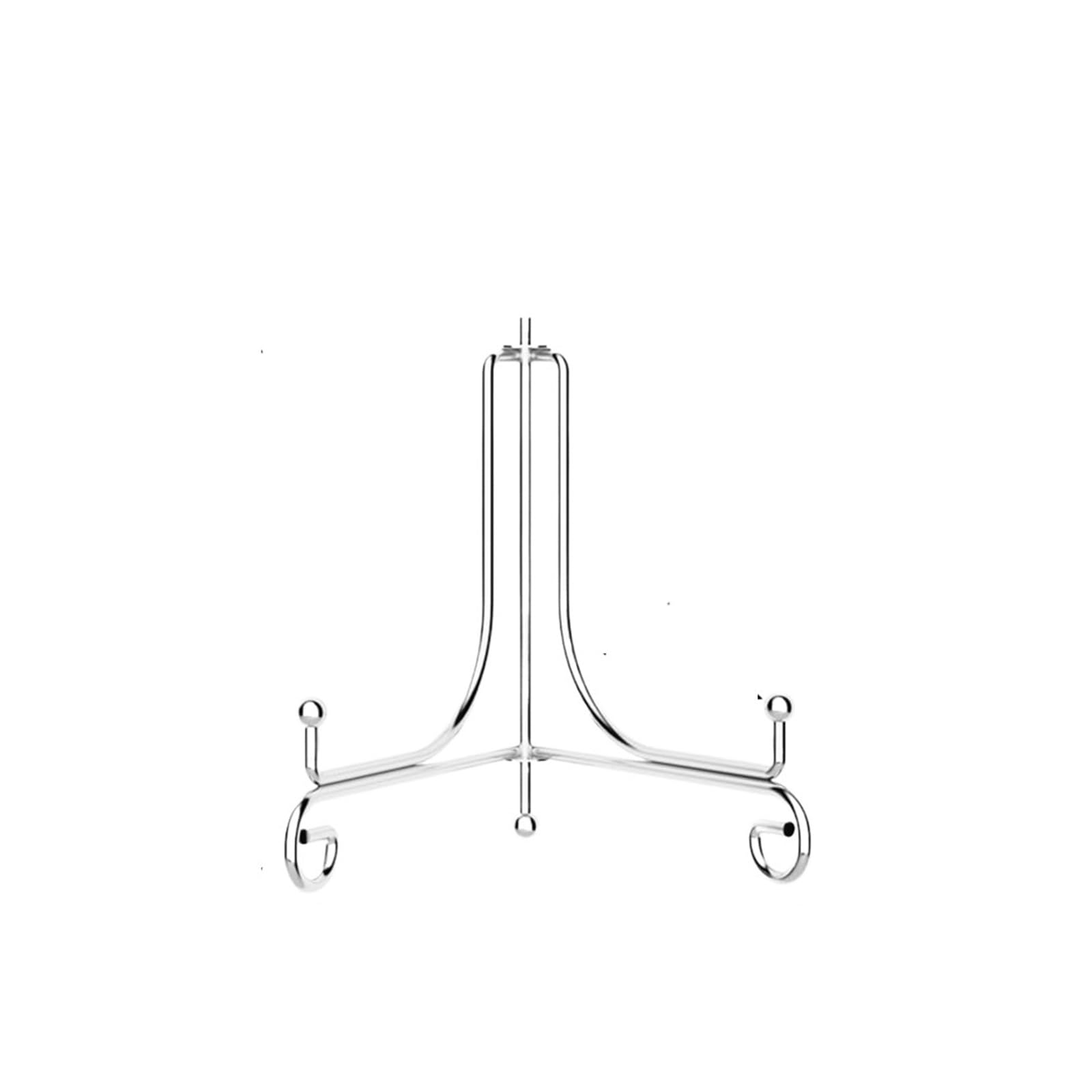 Luoaxinn Silver 4Inch Metal Display Stand Foldable Plate Stands 4 6 8 10 12Inch Solid Display Stand Iron Metal Easel Rack Vinyl Table Top