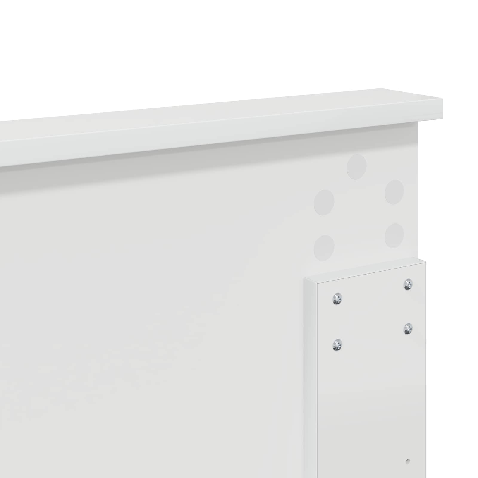 vidaXL Testiera con testiera Bianco 200 cm Legno Multistrato, Accenti Eleganti per la Camera, Accessori Moderni, Zona Notte stilosa, Design Contemporaneo, Ambiente Confortevole