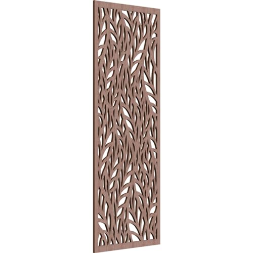 Image of Ortonville Decorative Pierced Fretwork Wood Wall Panels, 21 3 /8 inchW x 54 3 /8 inchH x 3 /8 inchT, Walnut