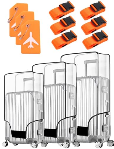 3 PCS Clear Suitcase Covers for Luggage, 20