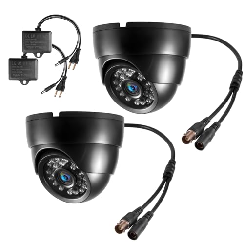 Image of Fuers 2Pack 1080p Dome Security Cameras for Wired Security Cameras System,2MP Surveillance CCTV Camera Outdoor /Indoor,Night Vision, ABS Housing Cam for 1080P Analog Surveillance DVR