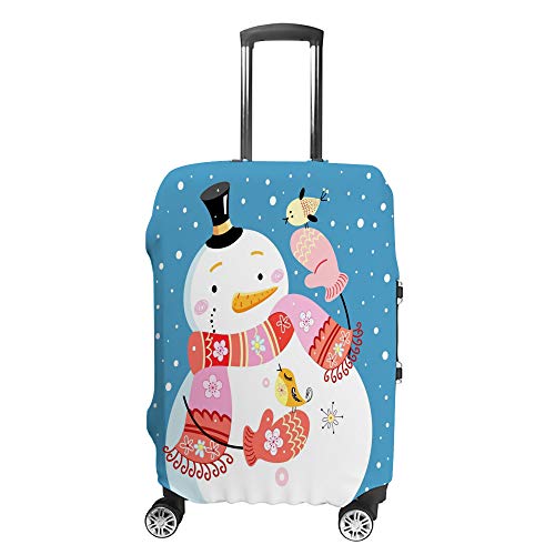 Housse de voyage valise anti-rayures et poussière bonhomme de neige lavable