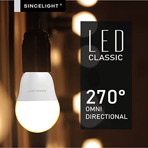 SINCELIGHT E27 LED Light Bulbs 9W, 850 Lumens, 85W Equivalent, Warm White 2700K, Edison Screw ES, GLS Energy Saving, Pack of 6 - Image 4