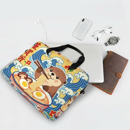 Maletín para laptop 15.6" estilo kawaii amarillo miniatura 7
