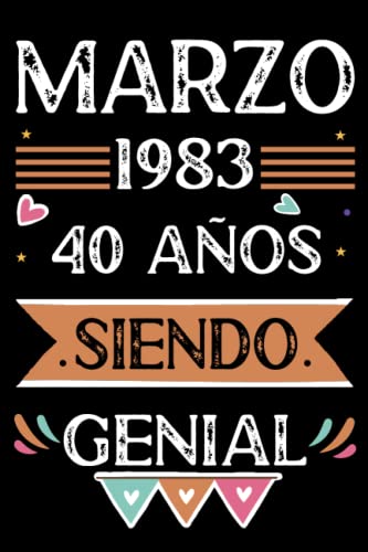 CUADERNO, Marzo 1983, 40 Años Siendo Genial: Libro de visitas, cuaderno, 110 páginas de felicitaciones, idea de regalo, regalo Para la esposa, novia, mujer, La madre