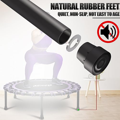 Image of Newan 40 inch-48 inch Silent Mini Trampoline Fitness Trampoline Bungee Rebounder Jumping Cardio Trainer Workout for Adults-Max Limit 330lbs