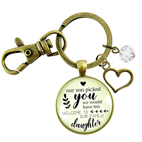 Gutsy Goodness PRKEYW005427 Daughter In Law Keychain Our Son Picked You Wedding Jewelry For Women From Mother In Law Father Key Ring thumb #1