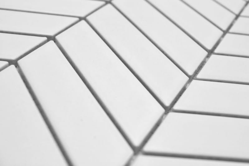 MOS24-EV21_f - Mosaico de cerámica para pared de cocina, color blanco mate