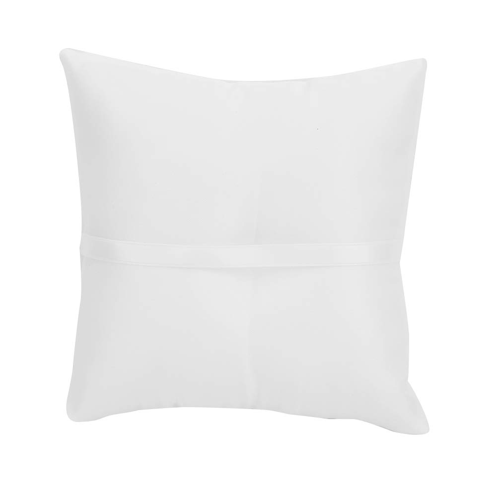 Joyzan Cuscino Fedi Nuziali, Cuscino Porta Fedi Matrimonio Anello Nuziale per Anelli Proposte Matrimonio Cerimonie Forniture Decorazione Festa con Fiocco Raso Accessori Cuscinetto Cuori Strass Cuore