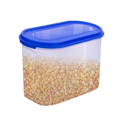 Image of Sulfar Oval Modular Plastic Storage Containers with Lid, Set of 5 (Blue)