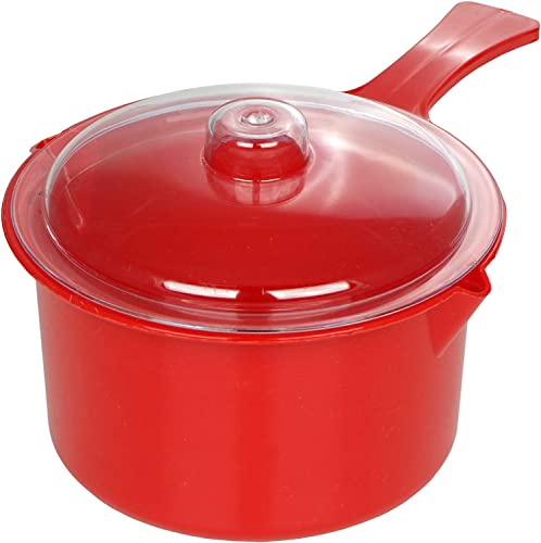 Easycook NS613R Easy Cook Polly Carbonate Non-Staining Microwave Sauce Pan and Lid Red