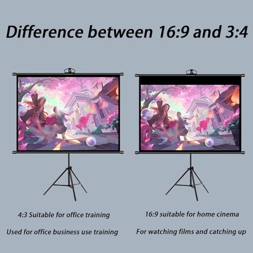 Pantalla portátil para proyector 72" con trípode miniatura 3