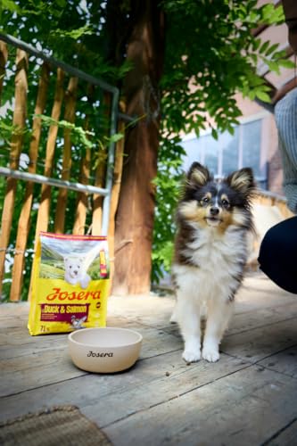 JOSERA Mini Junior Ente & Lachs (1 x 900 g) | Premium Trockenfutter für wachsende Hunde bis 10 kg ab der 6. Woche | Welpenfutter zur optimalen Entwicklung | kleine Kroketten | glutenfrei | 1er Pack