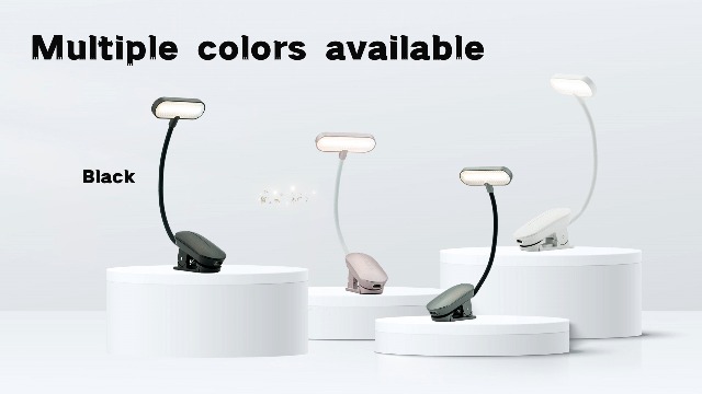 Image of Rechargeable Book Light for Reading in Bed - 14 LED Book Light with 3 Color Temperatures, Stepless Dimming, Up to 80 Hours Runtime, 360 Rotatable Clip - Perfect for Book Lovers, Black