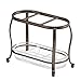 MetroDecor mDesign Traditional Cosmetics and Makeup Brush Holder for Bathroom Vanity Countertops - Bronze/Clear