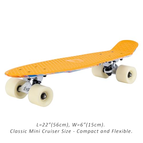 Image of KMX Skateboard 22 and 27 Inch, Classic Mini Cruiser Skateboard for Boys, Girls, Kids, Students, Adults, Teens, Mini Cruiser Board for Beginners and Advanced