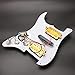 3Ply White Loaded Pickguard Pre-Wired HSH Pickguard Pickups Fits for Fender Strat Style