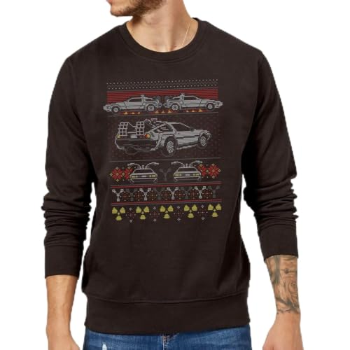 Image of Zavvi Back To The Future Back In Time for Christmas Sweatshirt - Black - L