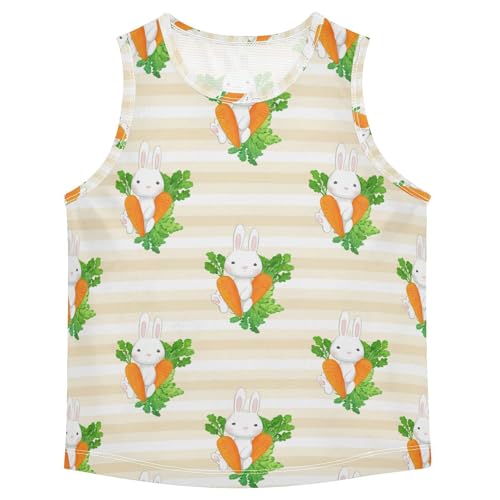 J JOYSAY Rabbit Carrot Foliage Beige Boys Tank Top Sleeveless Muscle Shirts Quick Dry Kids T-Shirts 3-15T