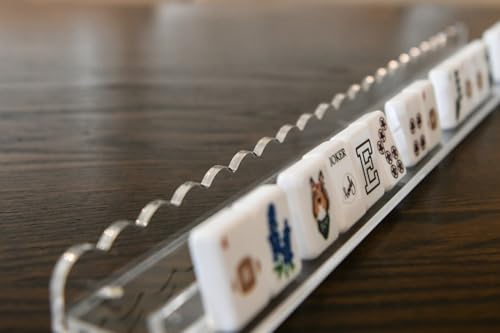 Mahjong Rack Set de 4 piezas en acrílico claro miniatura 2