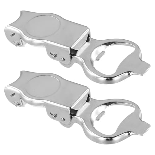 Anseom 2 Pezzi Apribottiglie Birra Pieghevole, 2 in 1 Apribottiglies e Sigillatore in Acciaio Inox Apribottiglie Multifunzione con Tappo Bottiglia Apribottiglies Portatile per Picnic e Campeggio