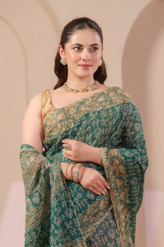Image of TAMAIRA FASHION Mulmul Pure Cotton Saree For Woman Warli Batik Printed |Office Wear Daily Wear Sarees For Women Without Blouse Piece(Available in 11 Colours)