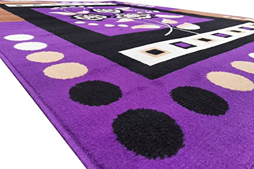 Image of Home Decore Acrylic Carpet for Your Living Room & Drawing Room Aywhere in Your Home (150x210 Purple Colour)- 5x7 Feet