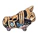 NOVICA Black Metallic Animal Themed Ceramic Sculpture, Big Colorful Pucara Bull'