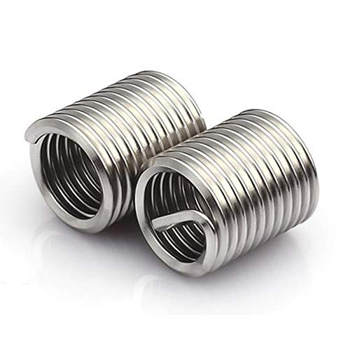 M1.6 M2 M2.5x1D/1.5D/2D/3D Stainless Steel Wire Thread Inserts - (Dimensions: M2x0.4x3D(5pcs))