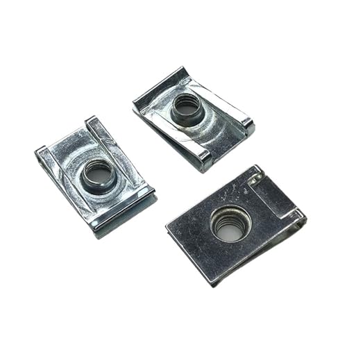 XBNVYRO 5/10個 6mm M6 トレッドパネルスパイアナットクリップファスナー取り付けクランプクリップファスナーアクセサリー(10PCS)