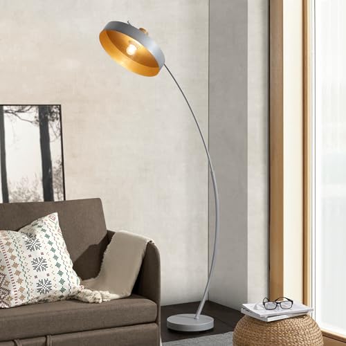 lux.pro Stehleuchte Stafford Stehlampe 1-flammig Flurlampe Dekoratives Design Bogenleuchte 1xE27 für Wohn- Schlafzimmer Büro 159cm Grau lux.pro Stehleuchte Stafford Stehlampe 1-flammig Flurlampe Dekoratives Design Bogenleuchte 1xE27 für Wohn- Schlafzimmer Büro 159cm Grau