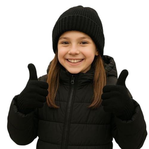 Kit 2 par de luvas de frio infantil inverno luva juvenil