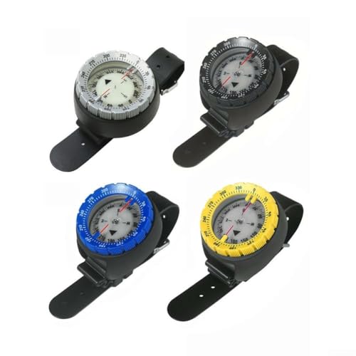 Brújula de buceo de muñeca de 50m impermeable con ventana lateral luminosa 3